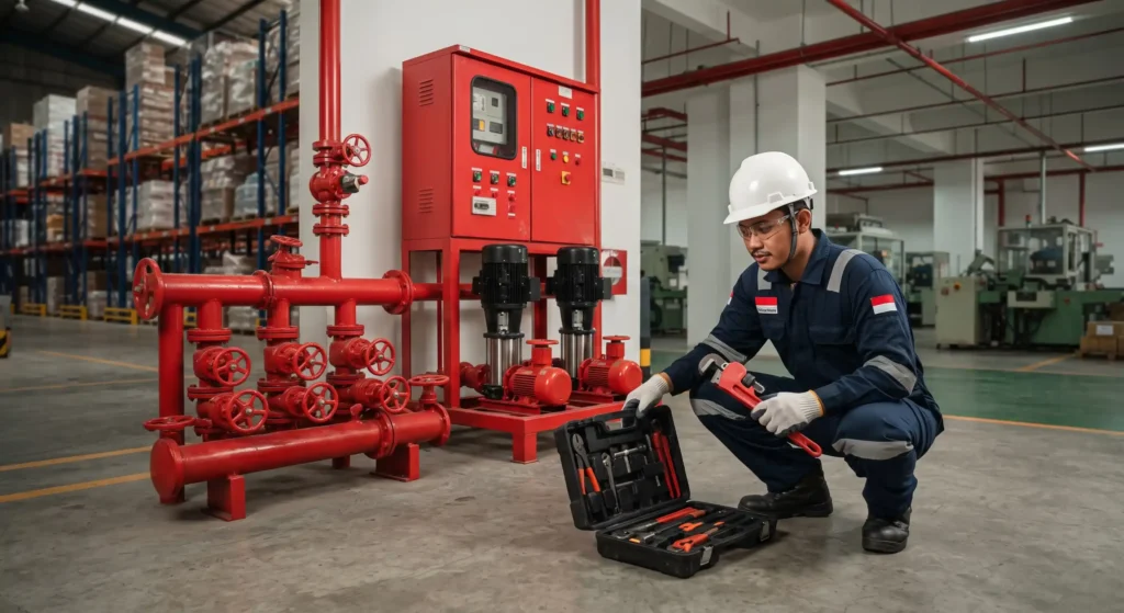 Pompa Hydrant untuk Gudang Logistik